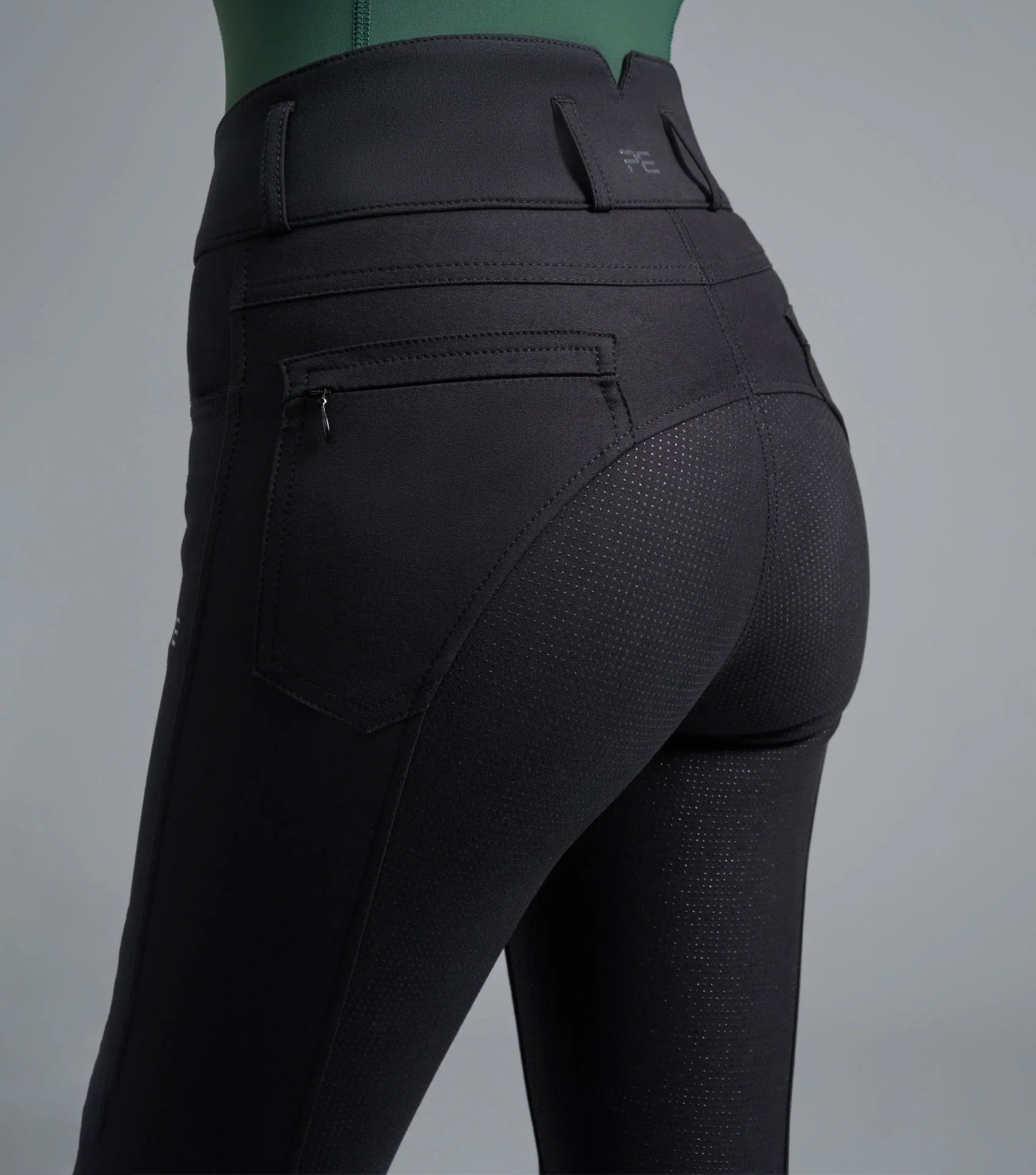Premier Equine Virtue Ladies Full Seat Gel Riding Breeches Black 24"