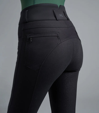 Premier Equine Virtue Ladies Full Seat Gel Riding Breeches Black 24"